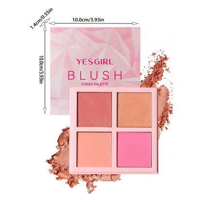 CLEARANCE SAL Four Color Matte Powder Blusher Low Saturation Soft Fog Powder Red Blusher Brightens Christmas gift