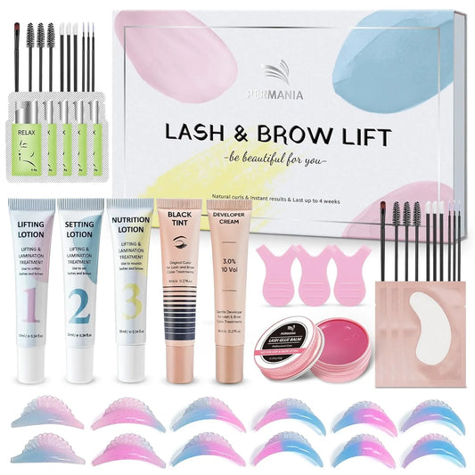Permania Lash Lift and Brow Lamination Kit with Black Tint