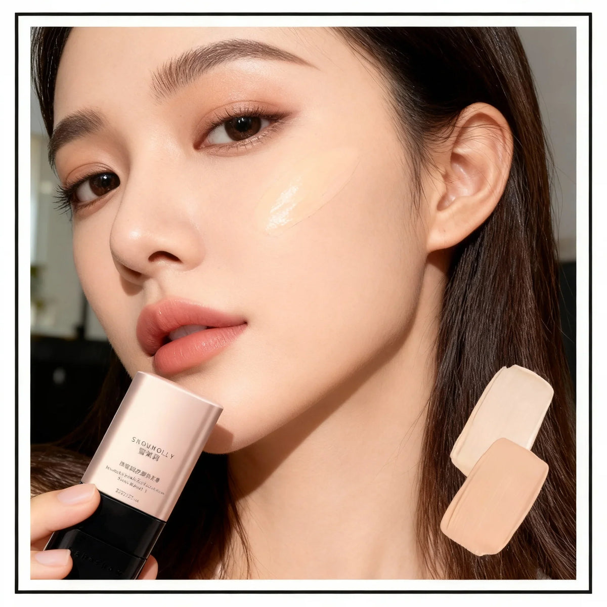 1/2PCS 2 in 1 Lightweight Foundation Stick Radiant Long-Lasting Full Coverage Hydrating Natural Finish Foundation Stick Makeup
