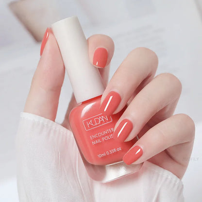 10ml Water-based Nail Polish Long Lasting Tearable Quick Dry No Bake Semi-permanent Varnish DIY Fashion Manicure 40 Color