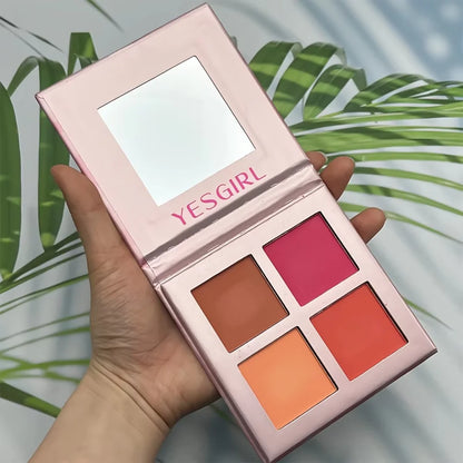 CLEARANCE SAL Four Color Matte Powder Blusher Low Saturation Soft Fog Powder Red Blusher Brightens Christmas gift