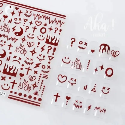 3D Small Bow Ribbon Bowknot Y2K Nail Sticker MIni Kawaii Japanese Adhesive Decals Nail Art Manicure Decorations DIY