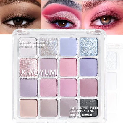 Xiaoyumi 16-Color Sunset Eyeshadow & Highlighter Palette