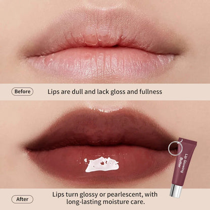 Lip Gloss Lip Oil Plumper Long Lasting Keychain Glowing Butter Moisturizing Pink Nourishing Makeup Care Hydrating Lipstick