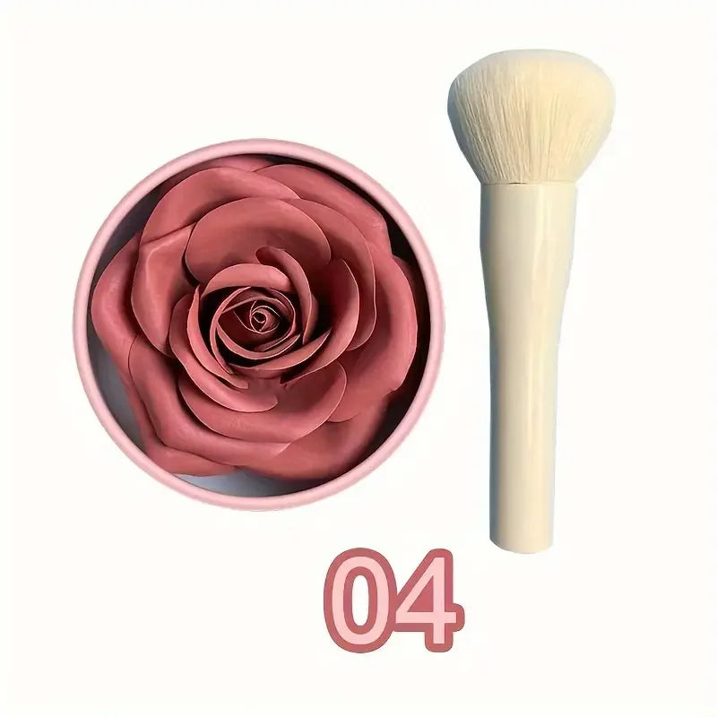 2pc Petal Blush Palette set with brush,Highgloss Contouring Cream Contour Makeup Rouge for Women Beauty Cosmetics Makeup Palette