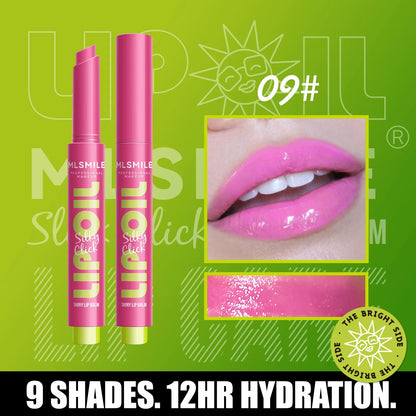 multicolor Silky Click Lip Care Hydrating Solid Lip Gloss with Radiant Mirror Shine, Effortless Press Long-Lasting