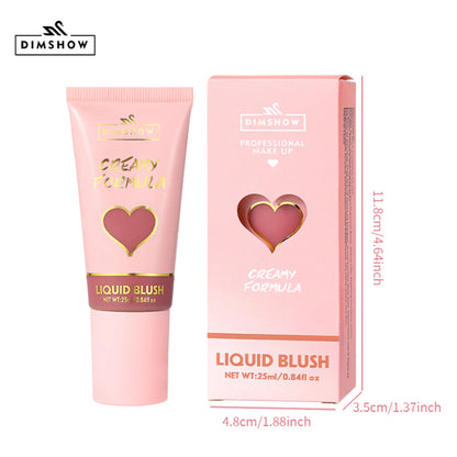 DIMSHOW 6 Color Head sponge head velvet skin sense lips and cheeks with low light moisturizing water and easy color blush