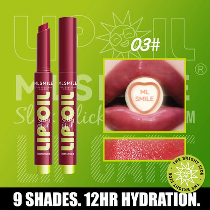 multicolor Silky Click Lip Care Hydrating Solid Lip Gloss with Radiant Mirror Shine, Effortless Press Long-Lasting