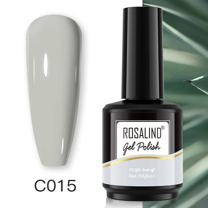 ROSALIND 7ml/15ml Summer Green Gel Nail Polish Semi Permanent Nail Art Manicure Soak Off Top Base Matt Hybrid Varnishes UV Gel