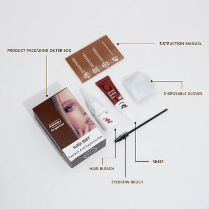 Professional Eyelash and Eyebrow Tint Kit - 50ml Waterproof Dye