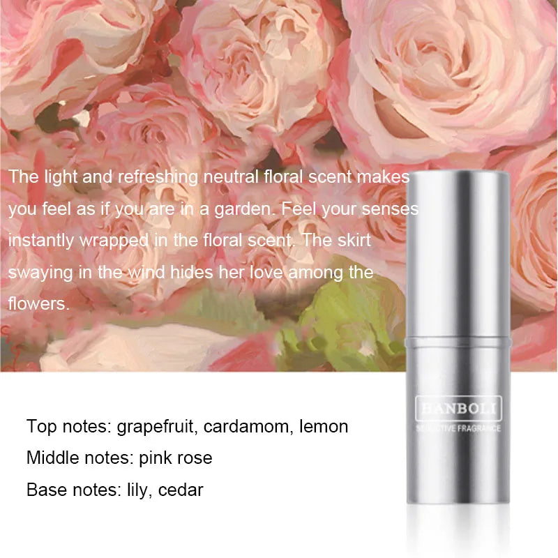 Heart-pounding solid perfume for men and women, light fragrance, long-lasting, natural and fresh perfume, portable perfume