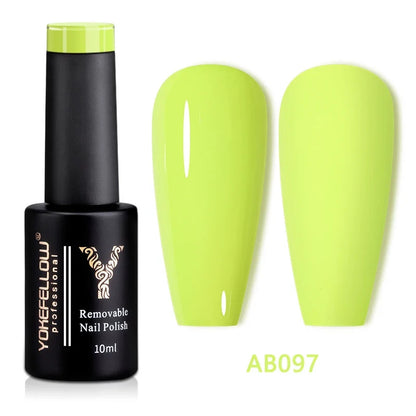 YOKEFELLOW 10ml Jelly Nude Gel Nail Polish High Quality Translucent Pink Nail Gel Varnish Soak Off UV Gel Polish Long Lasting