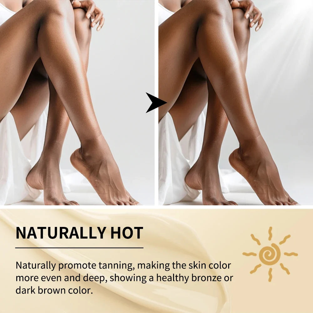 AG Hot Tanning Cream long-lasting Promote Tanning Cream for Bronzers Skin Smooth Application Non Sticky For All Skin Types Care