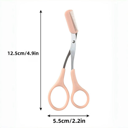 Eyebrow Razor Scissor  Stainless Steel Safe Anti-scratch Trimmer for Beginners Crescent Sharp Beauty Tool Multi-color