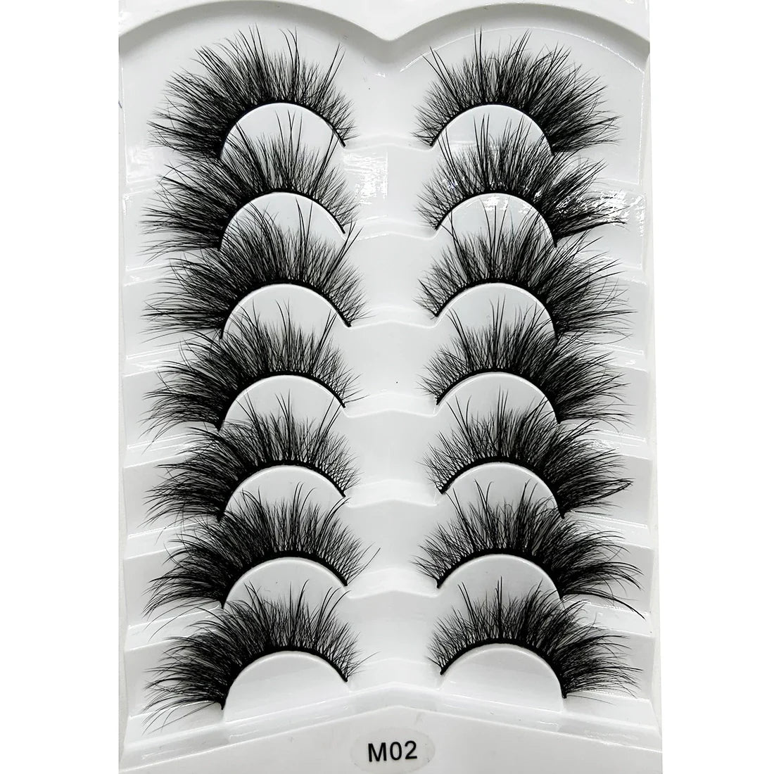 5/7 Pairs Soft Natural 3D Mink False Eyelashes Cat Eye Elongated Winged Lashes Faux Cils Make Up Beauty Tools Wholesale