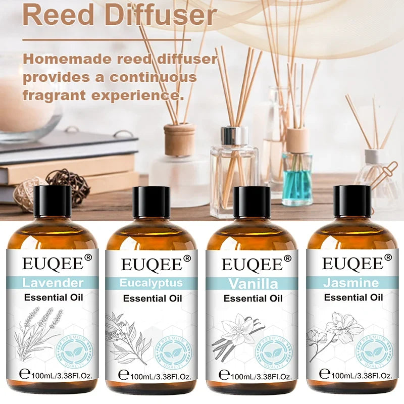 Essential Oil 100ml with Dropper Lavender Vanilla Essence Oil for Diffuser Sandalwood Bergamot Lemongrass Fragrance Oil Gift