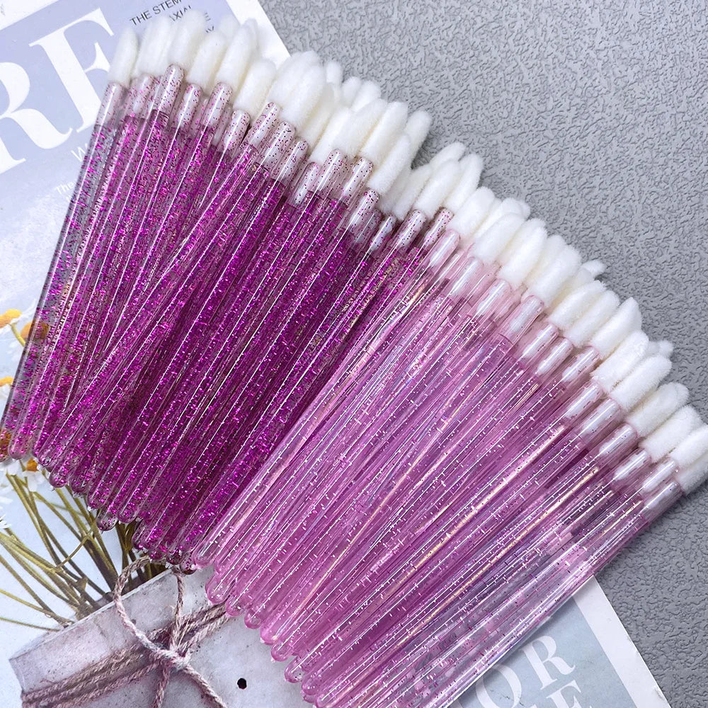 Wholesale 50/1000 PCS Disposable Lip Brush Women Accessories Lipstick Gloss Wands Applicator Perfect Best Make Up Tool Hotting