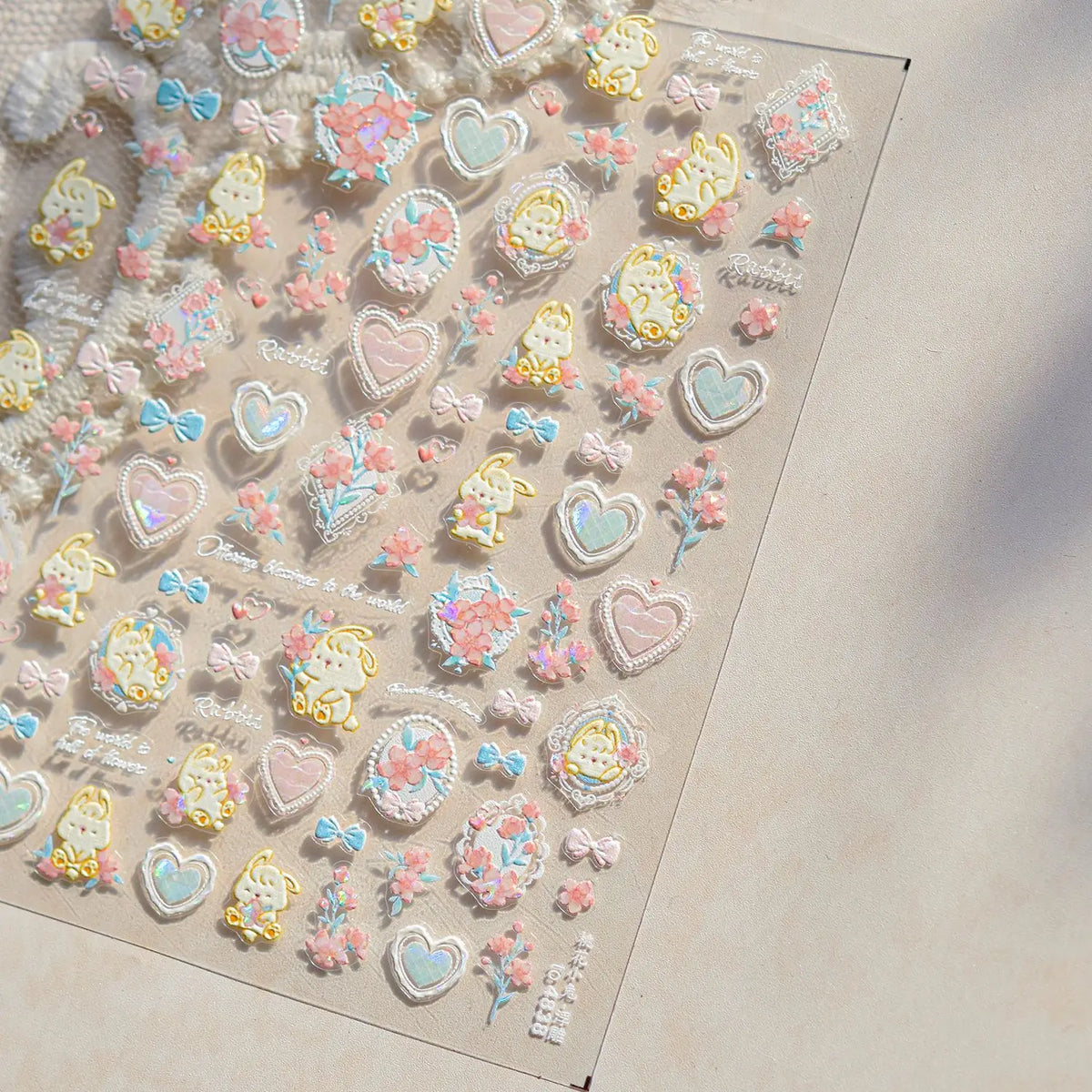 1pcs Dream Flower Window Shell Light Nail Art Stickers Japanese Flower Self Adhesive Stickers Press On Nails Decoration Decals