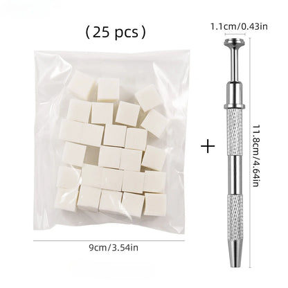25/50/100Pcs Square Nail Art Sponge Set Gradient Nail Brushes Gel Polish Design Nail Sponge Grab Pen Manicure Supplies 229w