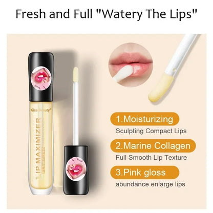 Long Lasting Lip Plumper Oil Serum Instant Volumising Essence Oil Moisturize Repair Lip Fine Lines Increases Elasticity Sexy Lip