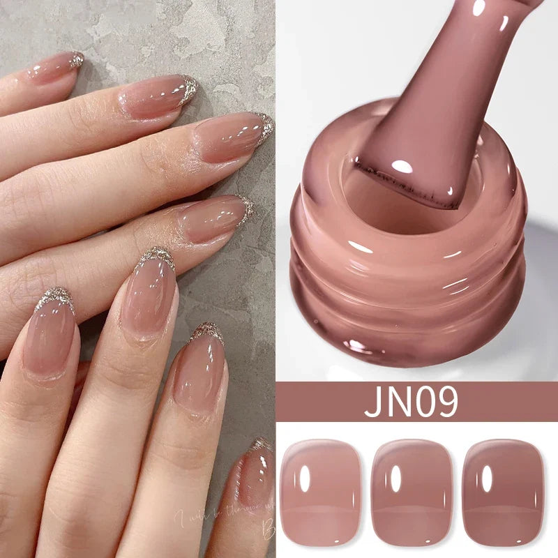 BORN PRETTY 10ml Blood Red Jelly Gel Nail Polish Halloween Nails Art Gel Polish Sheer Translucent Nail Gel for Winter Manicure