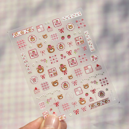 1pcs Dream Flower Window Shell Light Nail Art Stickers Japanese Flower Self Adhesive Stickers Press On Nails Decoration Decals