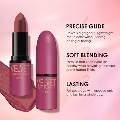Langmanni matte lipstick set with matte finish, waterproof and not easy to stick to cups, 6-color gift box lipstick set