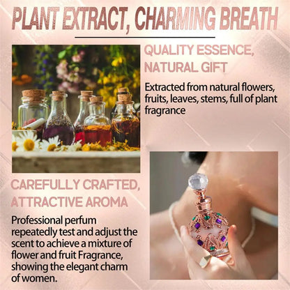 Exotic Arabian Perfume For Women, Enchanting Floral Bouquet With Rose, Jasmine&Vanilla Long-Lasting Pheromone-Infused Fragrance