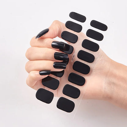 Pink Nude Full Cover Nail Sticker Gradient Color Self-Adhive Simple Full Nail Wraps DIY Thermal Effect Nail Art Making Manicur