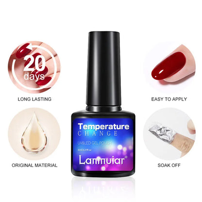 Temperature Color Changing Thermal Nail Polish Fast Drying Water-based Gradient Nail Varnish Manicure Supplies Nail Art