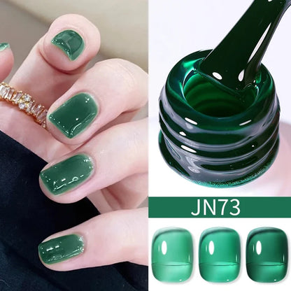 BORN PRETTY 10ml Blood Red Jelly Gel Nail Polish Halloween Nails Art Gel Polish Sheer Translucent Nail Gel for Winter Manicure