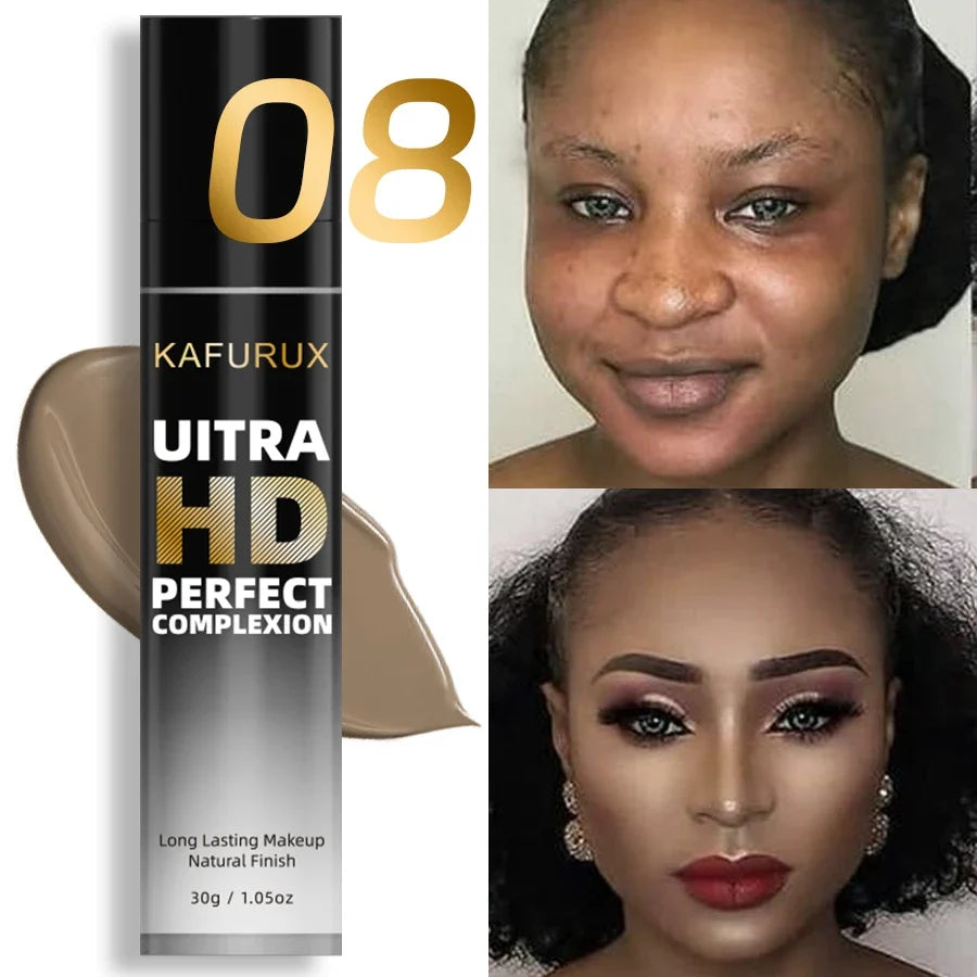 8-Color Face Foundation Cream Oil-Control Matte Concealer Waterproof Liquid Full Coverage Nude Base Professional Makeup Products