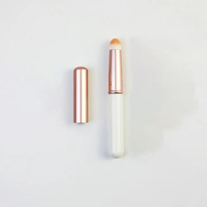 Portable Gold Silver Lips Makeup Brush Pen Metal Handle Cosmetic Lipgloss Lipstick Lip Gloss Brush With Protect Cap Maquiagem