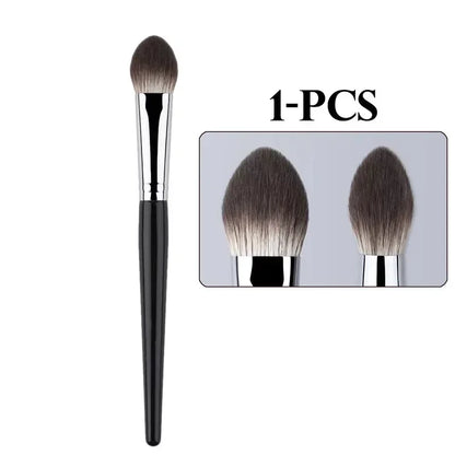 1/2Pcs Peach Heart Blusher Brush - Small Flat Precise for Powder/Cream/Liquid Blush, Makeup Tool