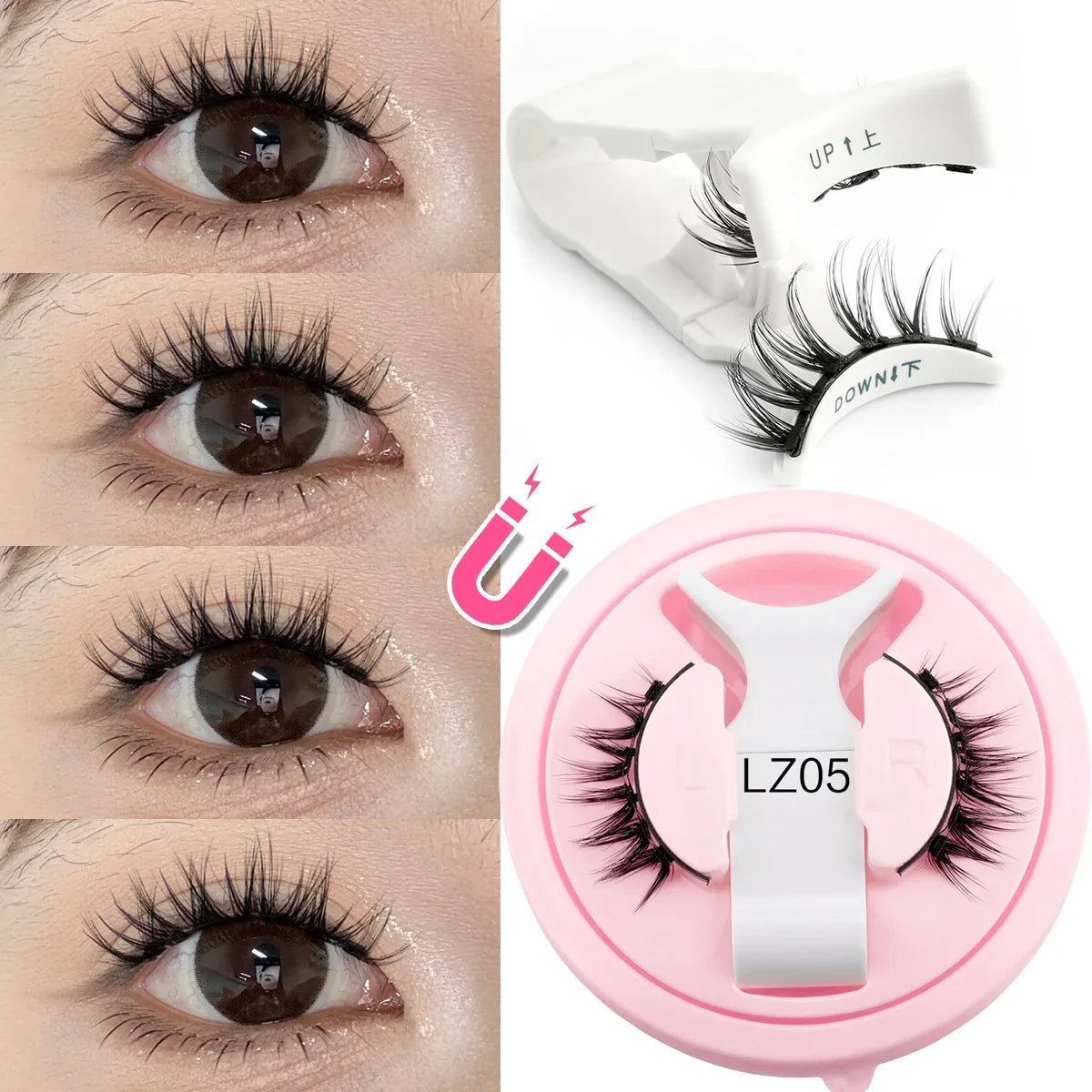 YSDO Magnetic Eyelashes Reusable Winged Magnetic 3D Mink lashes Long-Lasting No Glue Needed False Eyelashes with Tweezer Makeup