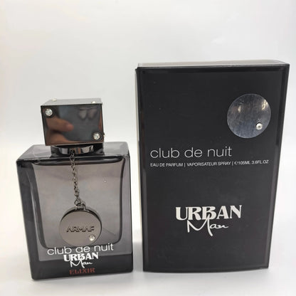 Armaf Club De Nuit Urban Man Elixir EDP 105ml Bold Woody Amber Long Lasting Unisex Perfume Ideal Holiday Gift for Him Her
