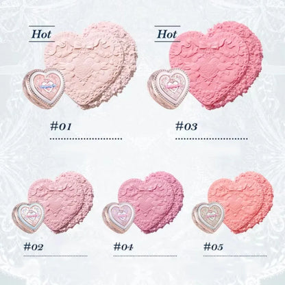 Flowerknows Garden Rose Blush Powder Blusher for Cheeks,Cruelty Free Makeup - Shape,Contour Face for A Natural Matte Finish