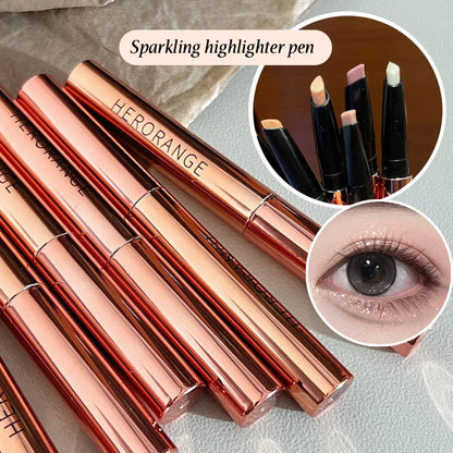 Glittering Highlighter Stick With Diamond Like Feel Silky And Good Ductility Face Brightening Three Dimensional Eye Shadow Pen