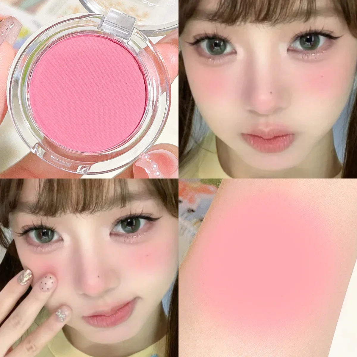 HISYI monochrome blush whitening matte cosmetics vitality girl nude makeup natural smudge monochrome blush plate