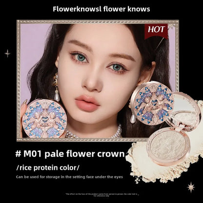 Flower Knows Little Angel Embossed Highlighter Natural brightening water light three-dimensional contour powder