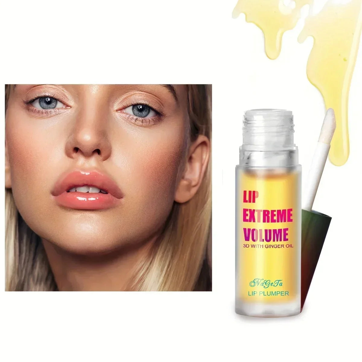 Lip Plumper Fuller Healthy Enhancer Ginger And Mint Plant Lip Gloss Oil Moisturizing Beauty Lips Sexy Lips