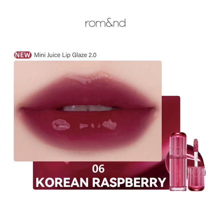 rom&nd THE JUICY LASTING TINT MINI,Juicy Glossy Texture,Lightweight Non-Sticky,Portable Design,Glamour,K-Beauty,Korean Makeup