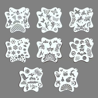 Stencils For Body Painting Face Art Stamps Temporary Tattoos Reusable Stencils Plastics