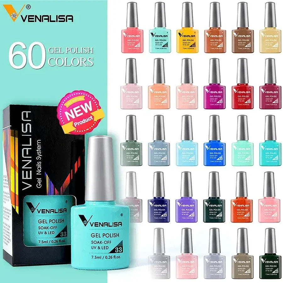 Luxury Color Nail Gel Venalisa Gel Nail Polish Lacquer Soak Off UV LED Long Lasting Nail Gel Varnish Good Price Super Gel Polish