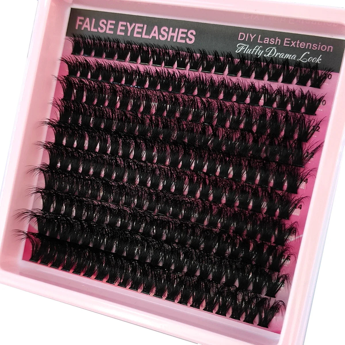 10Row 40D-200D 5D Fluffy Thick Lashes Clusters 10-18mmMix Wispy Individual Lashes Extensions Clusters DIY Makeup False Eyelashes