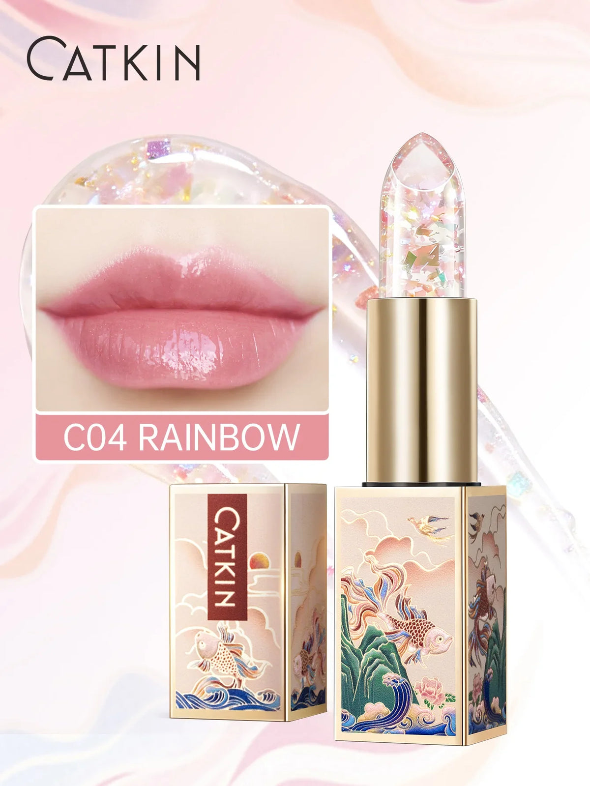 CATKIN SPARKLING LIP BALM MOONLIGHT COLOR-CHANGING LIP STICK - NEW SERIES