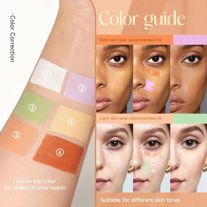 Nude Facial Foundation Color Correcting Concealer Stick Green Purple Contour Full Coverage Oil Control Brighten Skin Makeup