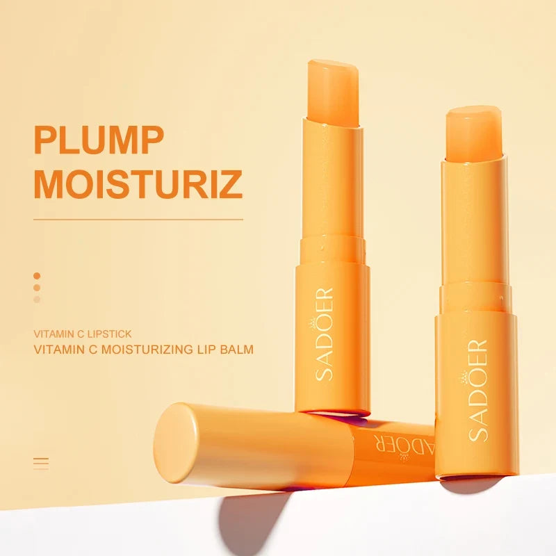 SADOER Vitamin C Lip Balm Moisturizing Anti Cracking Hydrating Repair Nourishing Anti Wrinkles Lipstick Lips Skin Care Products