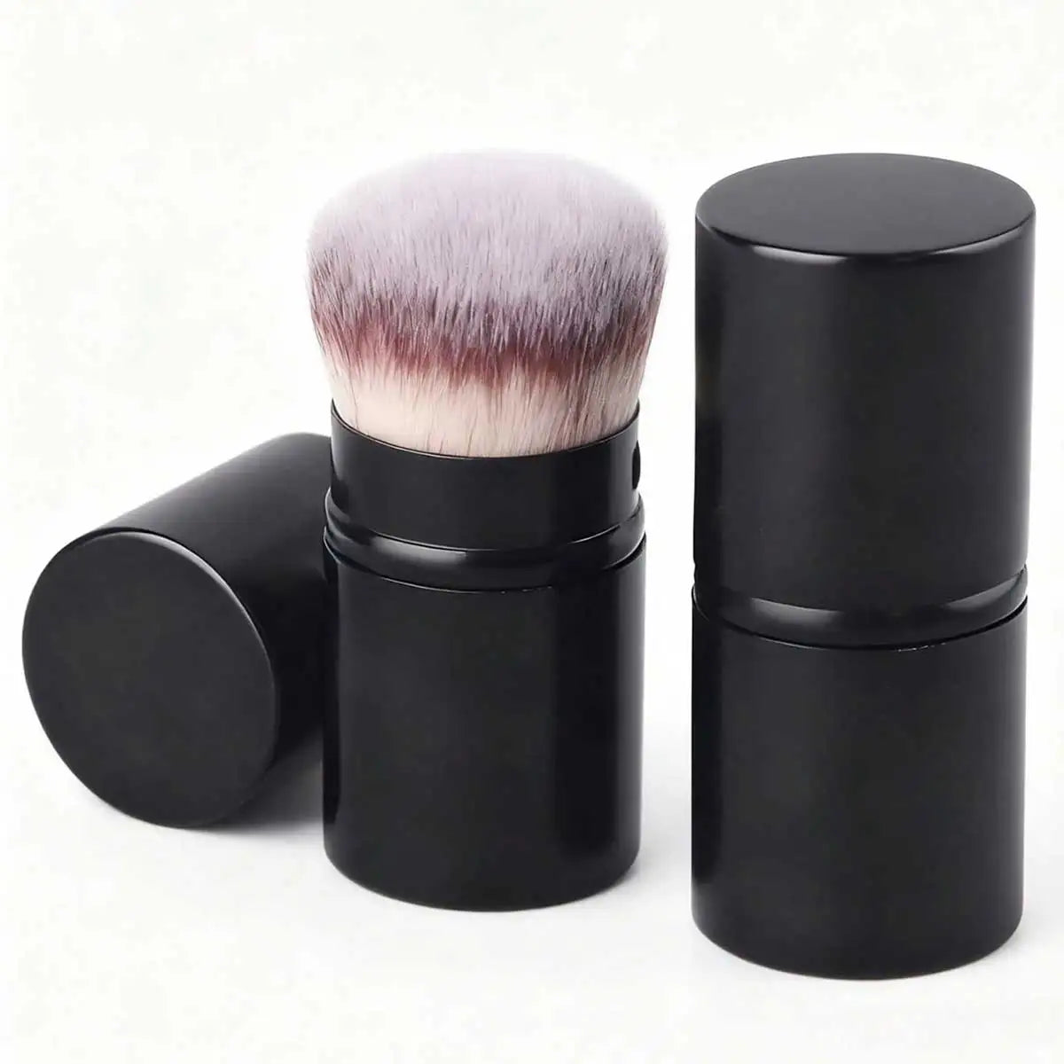 1pc Professional Face Retractable Makeup Brush,Blush Brush Foundation Brush Loose Powder Brush Synthetic Hair Ultra-Soft Doundat