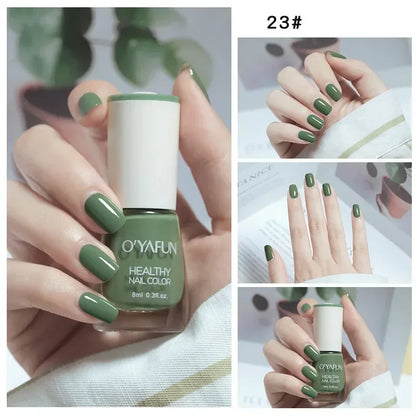 40 Colors Autumn Brown Colors Series Gel Varnish Water Based Nail Polish  Water Based No Baking Quick Dry Peel Off Nail Varnish